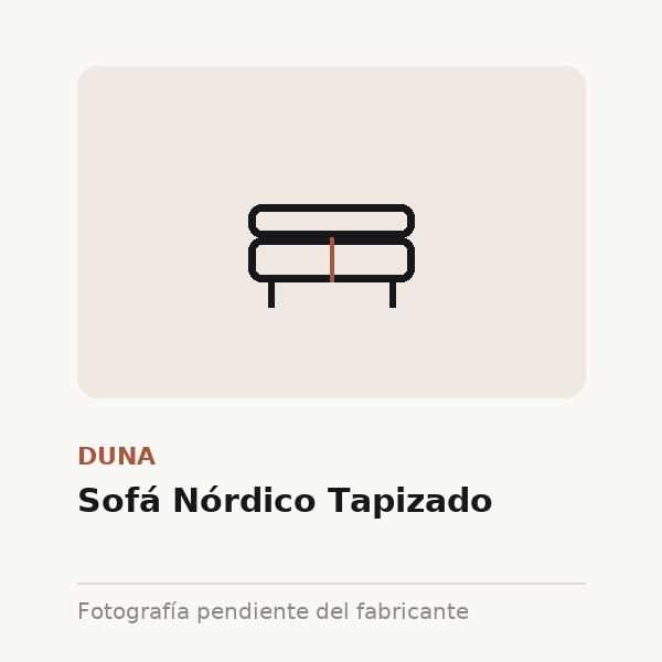 [DUN-0098-2PLA-GRI] Sofá Nórdico Tapizado (Gris perla, 2 plazas)