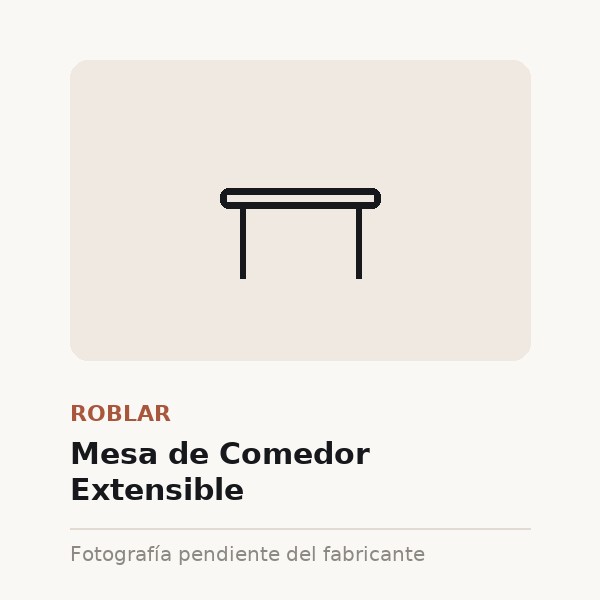 [ROB-0141-140C-ROB] Mesa de Comedor Extensible (Roble natural, 140 cm)