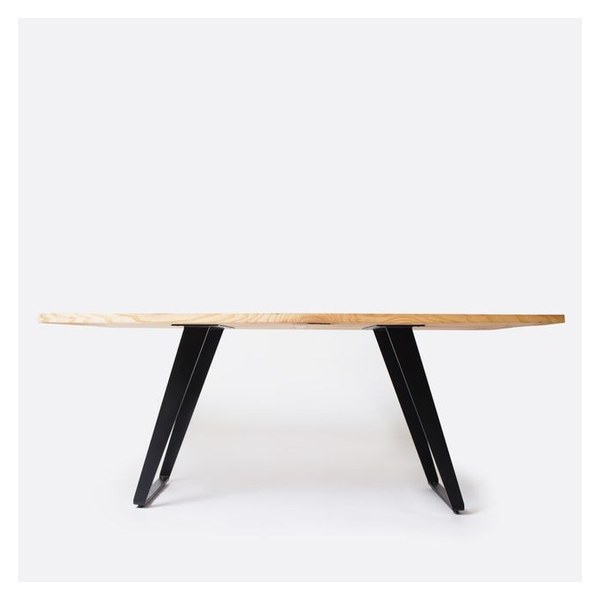 [ROB-0150-140C-ROB] Mesa de Comedor de Roble Macizo (Roble natural, 140 cm)