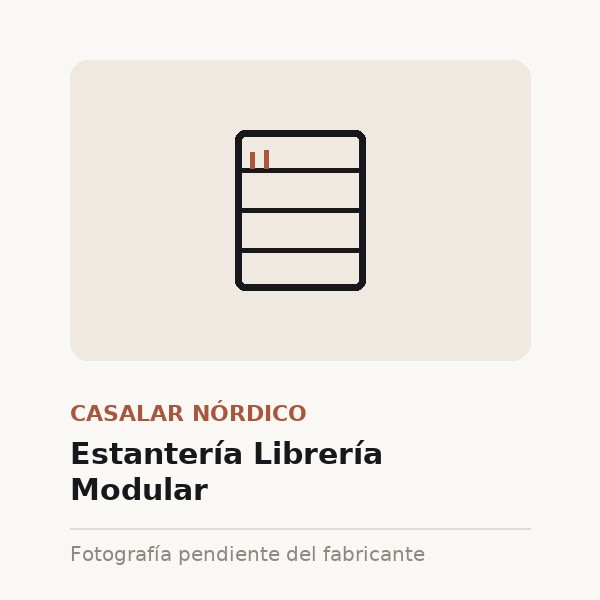 [CAS-0196-80CM-ROB] Estantería Librería Modular (Roble claro, 80 cm)