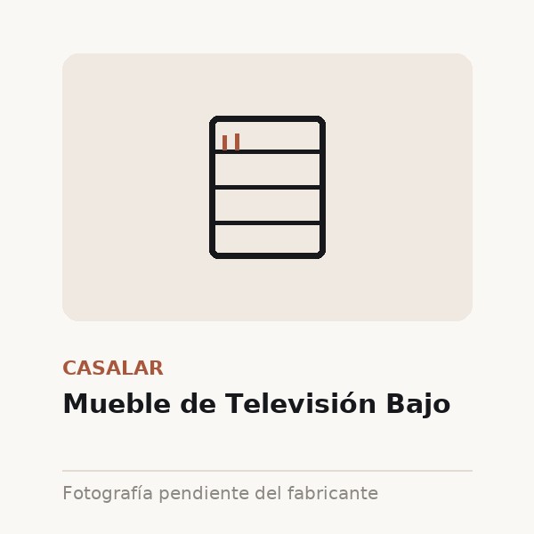 [CAS-0205-80CM-ROB] Mueble de Televisión Bajo (Roble natural, 80 cm)