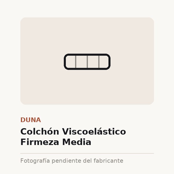 [DUN-0252-90X1-BLA] Colchón Viscoelástico Firmeza Media (90x190)