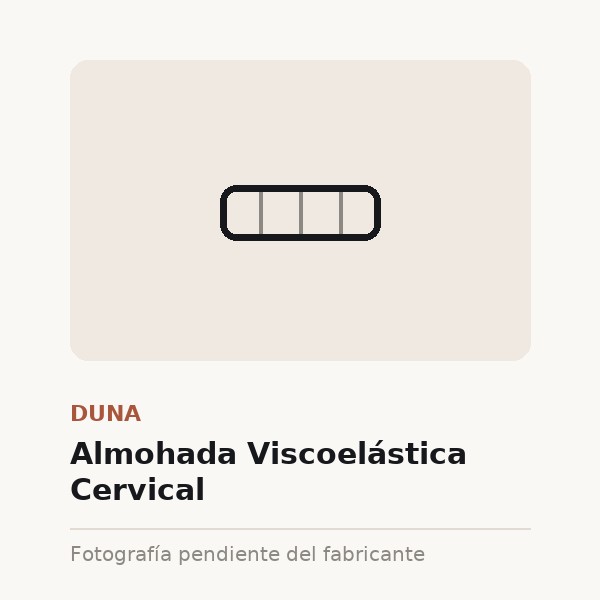 [DUN-0272-XXX-BLA] Almohada Viscoelástica Cervical