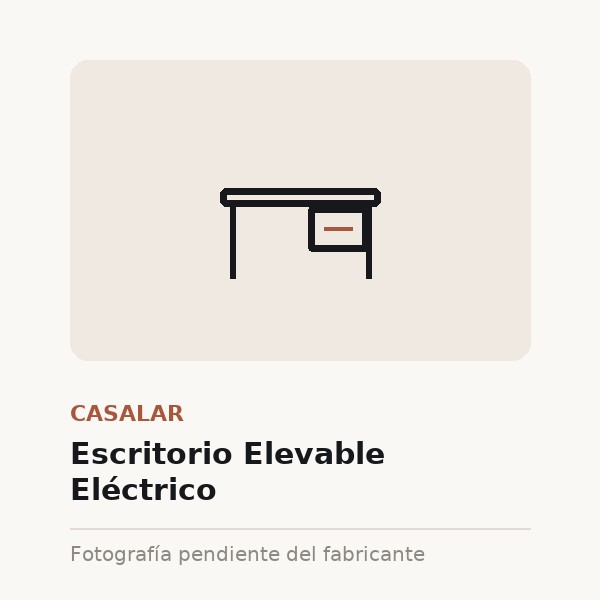[CAS-0283-140C-ROB] Escritorio Elevable Eléctrico (Roble claro, 140 cm)