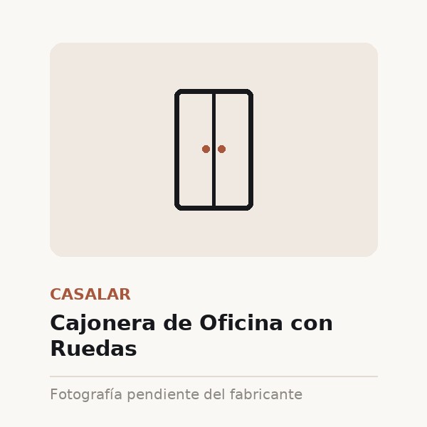[CAS-0296-XXX-BLA] Cajonera de Oficina con Ruedas (Blanco mate)