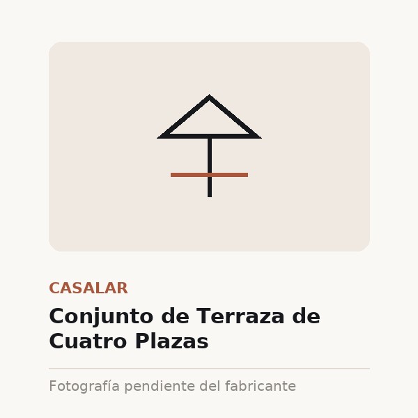 [CAS-0300-XXX-ANT] Conjunto de Terraza de Cuatro Plazas (Antracita)