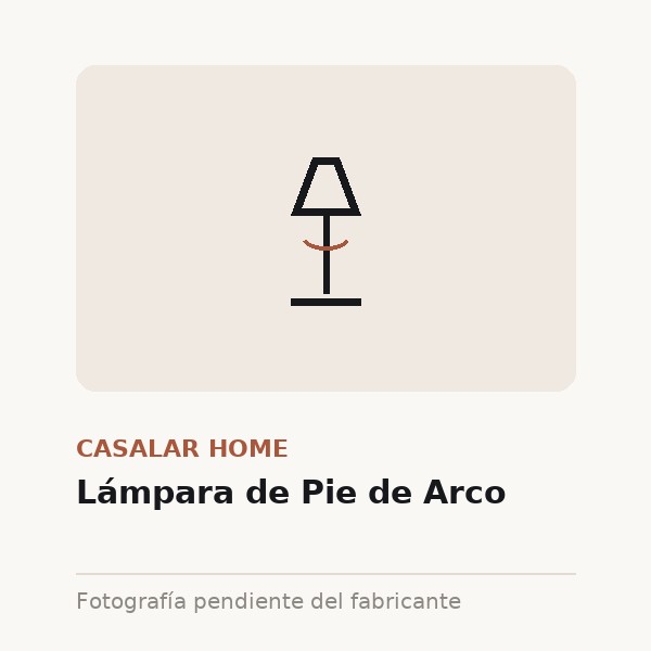 [CAS-0316-XXX-GRI] Lámpara de Pie de Arco (Gris perla)
