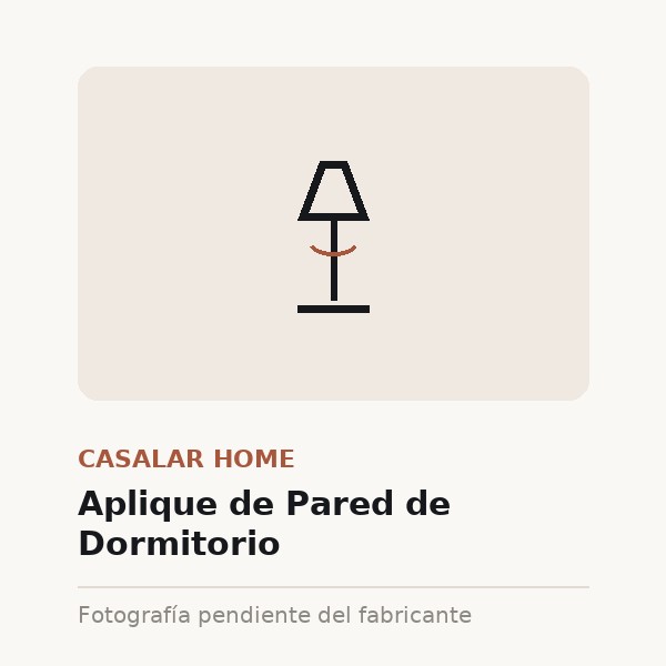 [CAS-0319-XXX-ROB] Aplique de Pared de Dormitorio (Roble claro)
