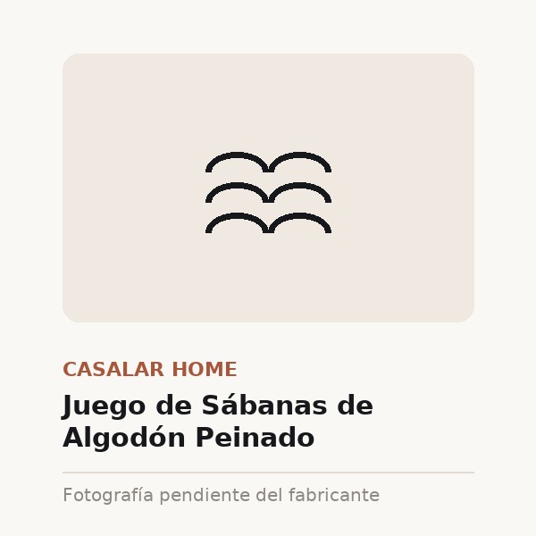 [CAS-0323-90X1-BLA] Juego de Sábanas de Algodón Peinado (Blanco mate, 90x190)