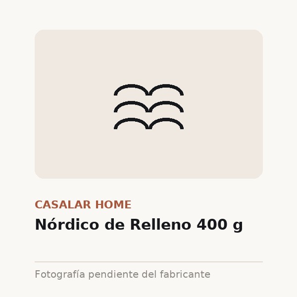 [CAS-0338-90X1-BLA] Nórdico de Relleno 400 g (90x190)