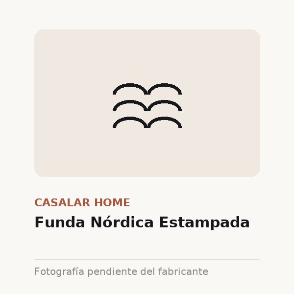 [CAS-0343-90X1-BEI] Funda Nórdica Estampada (Beige lino, 90x190)