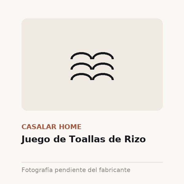 [CAS-0370-XXX-BLA] Juego de Toallas de Rizo (Blanco mate)