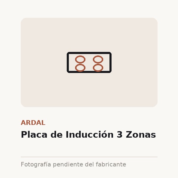 [ARD-0040-XXX-NEG] Placa de Inducción 3 Zonas