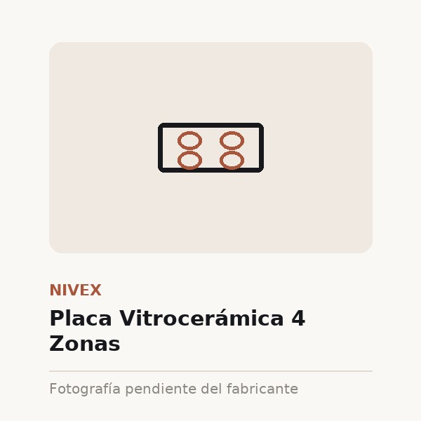 [NIV-0041-XXX-NEG] Placa Vitrocerámica 4 Zonas