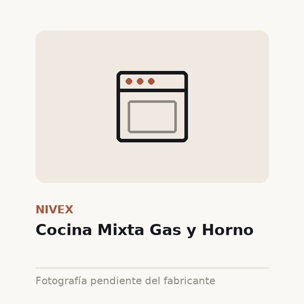 [NIV-0042-XXX-BLA] Cocina Mixta Gas y Horno (Blanco mate)