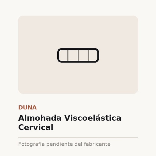 Almohada Viscoelástica Cervical